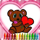 Animals Valentine Coloring