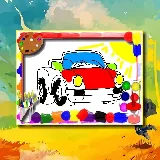 Cartoon Cars Coloring Book