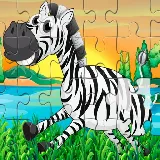 Happy Animals Jigsaw Game